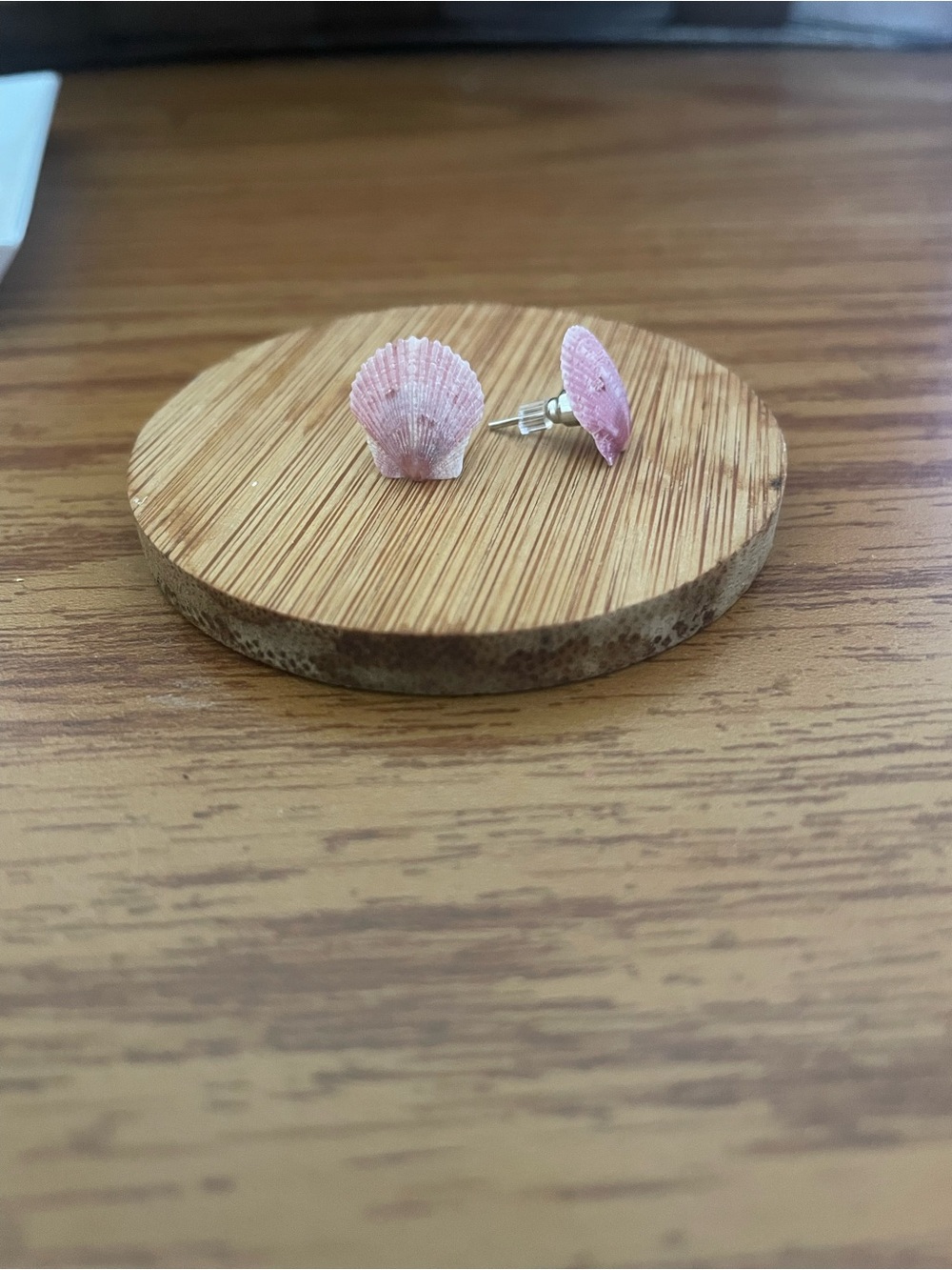 Pink Shell Stud Earrings - Delicate Coastal Style